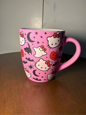 Hello Kitty Pink Halloween Mug with Ghosts, Bats & Pumpkins